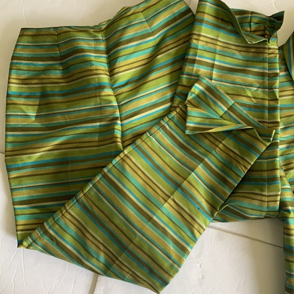 Kate Hill 💯 Silk 2 Piece Sleeves Pant Suit - Picture 2 of 8